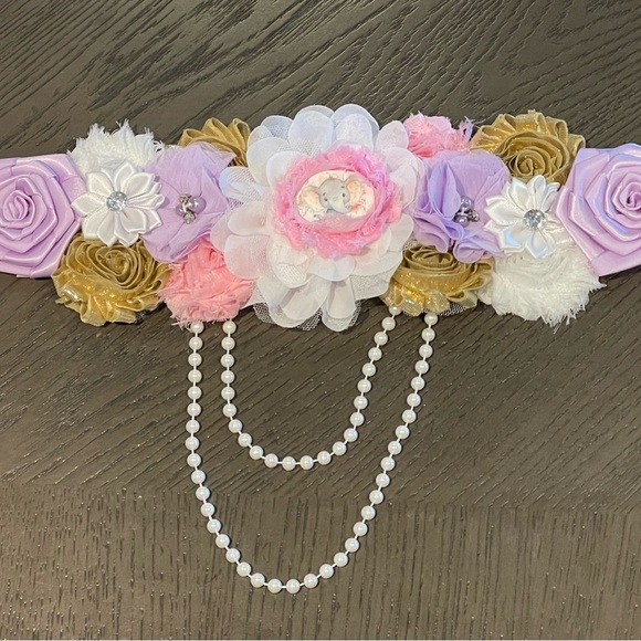 Maternity belly sash custom made. Can make different colors or theme. main image 8